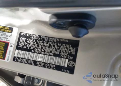 2015 Toyota Camry Hybrid Xle z USA, uszkodzony, nr VIN 4T1BD1FK6FU168198